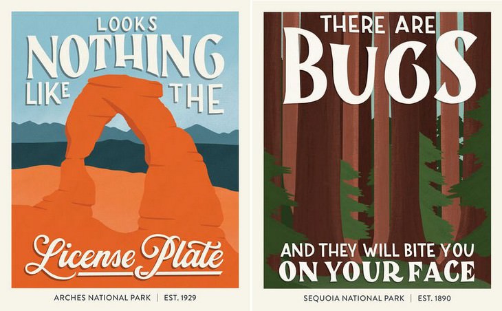 Terrible National Park Reviews Illustrated Arches National Park, Sequoia National Park