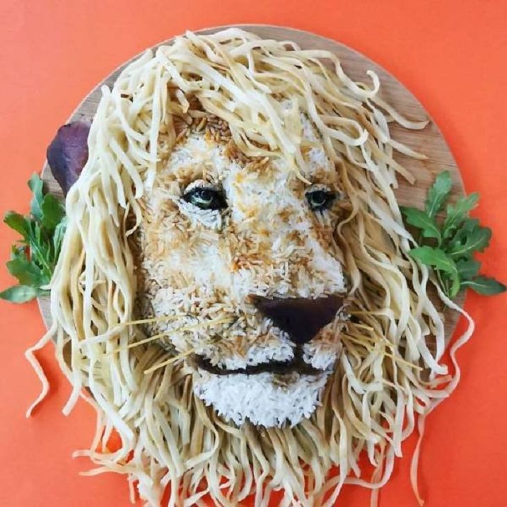 Food Art, lion