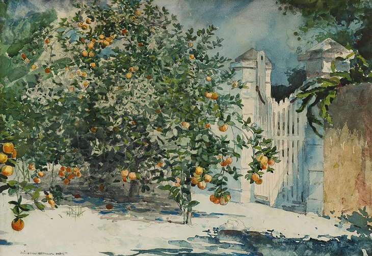  Winslow Homer Orange trees and gate