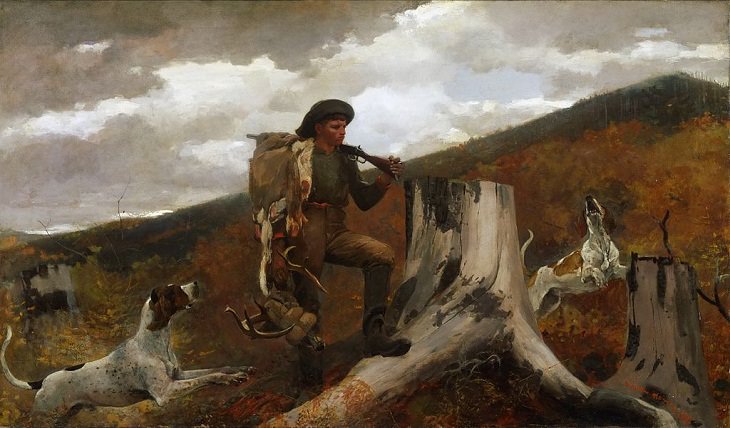  Winslow Homer  huntsman and dogs