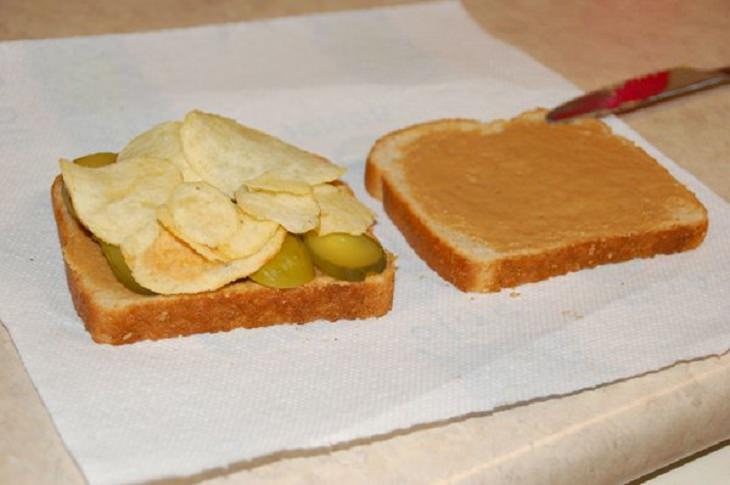Weird Food Combinations, Pickles and peanut butter.