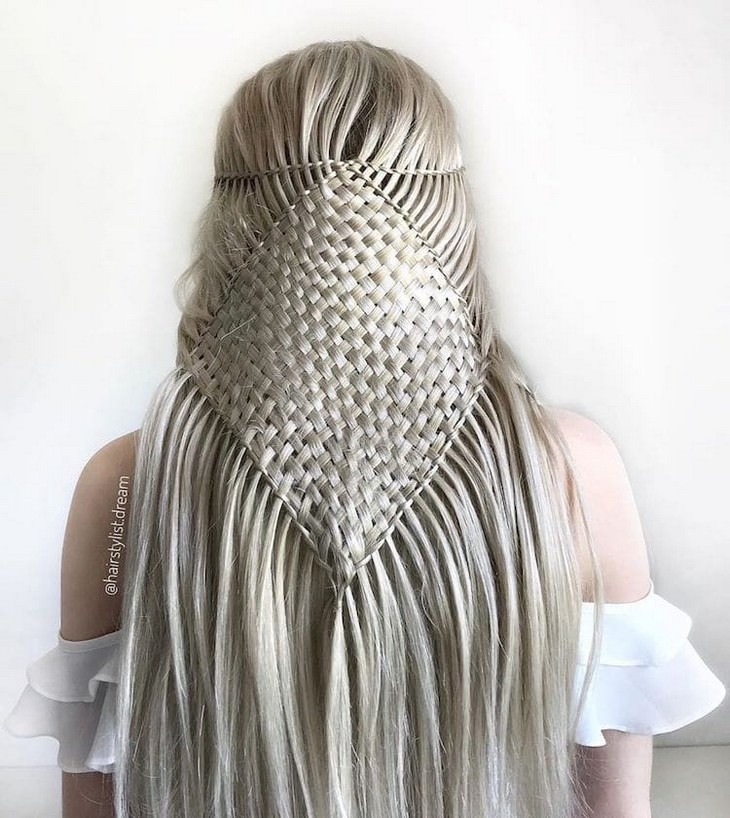 Intricate hairstyles and braids by teenage artist