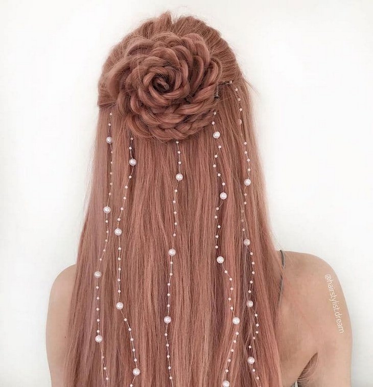 Intricate hairstyles and braids by teenage artist