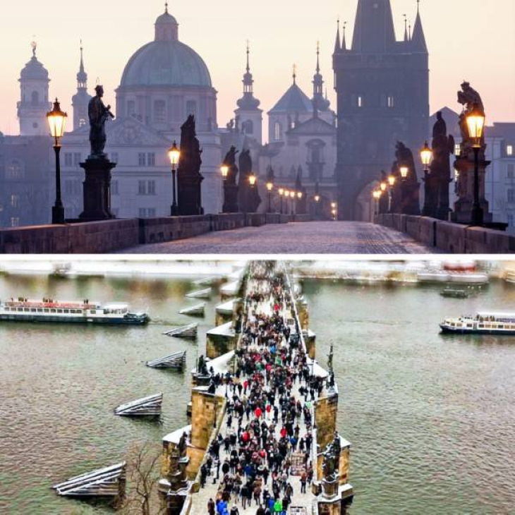 Expectation vs Reality Travel Destinations Charles Bridge, Prague, Czechia