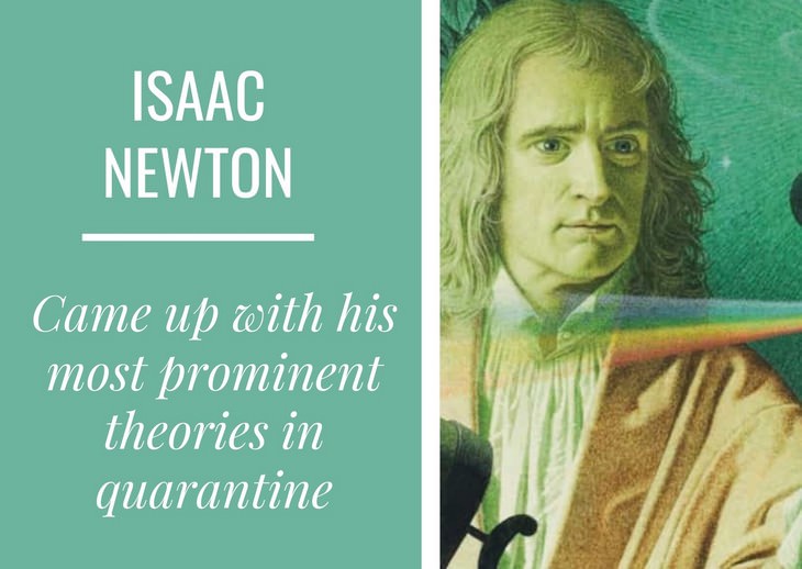 People Who Created Masterpieces in Quarantine Isaac newton