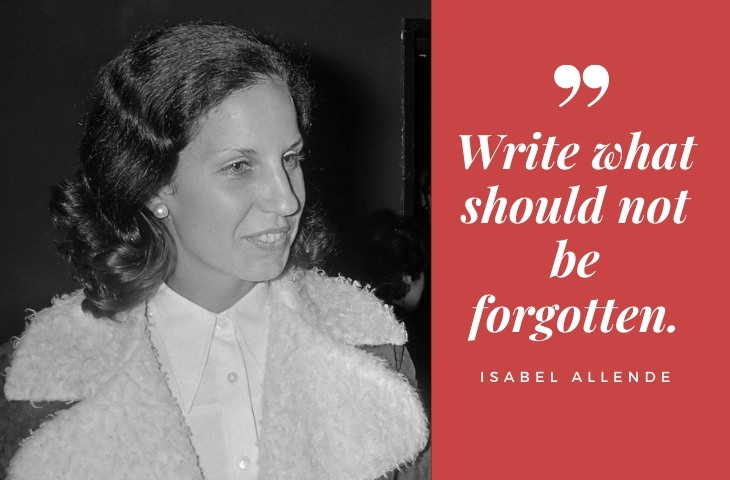 quotes on writing and life by famous authors Isabel Allende