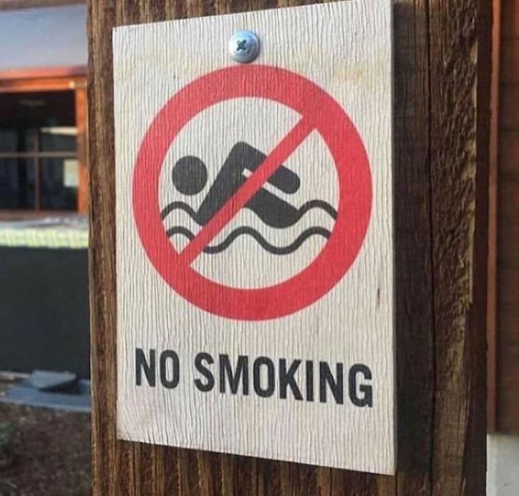 Times People Hilariously Failed at Their Job, no smoking sign