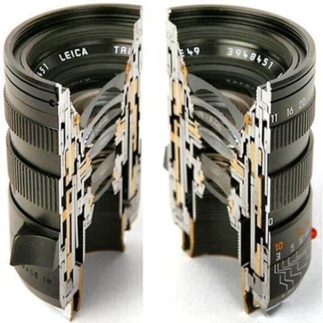 Cross Sections camera lens
