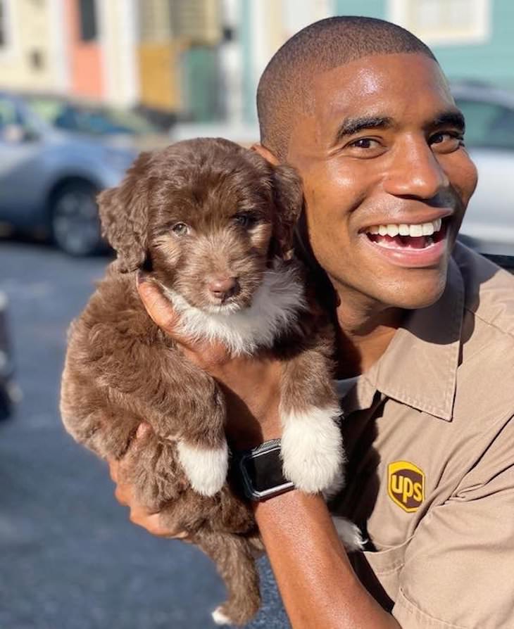 UPS Driver Documents Every Cute Pet He Meets puppy