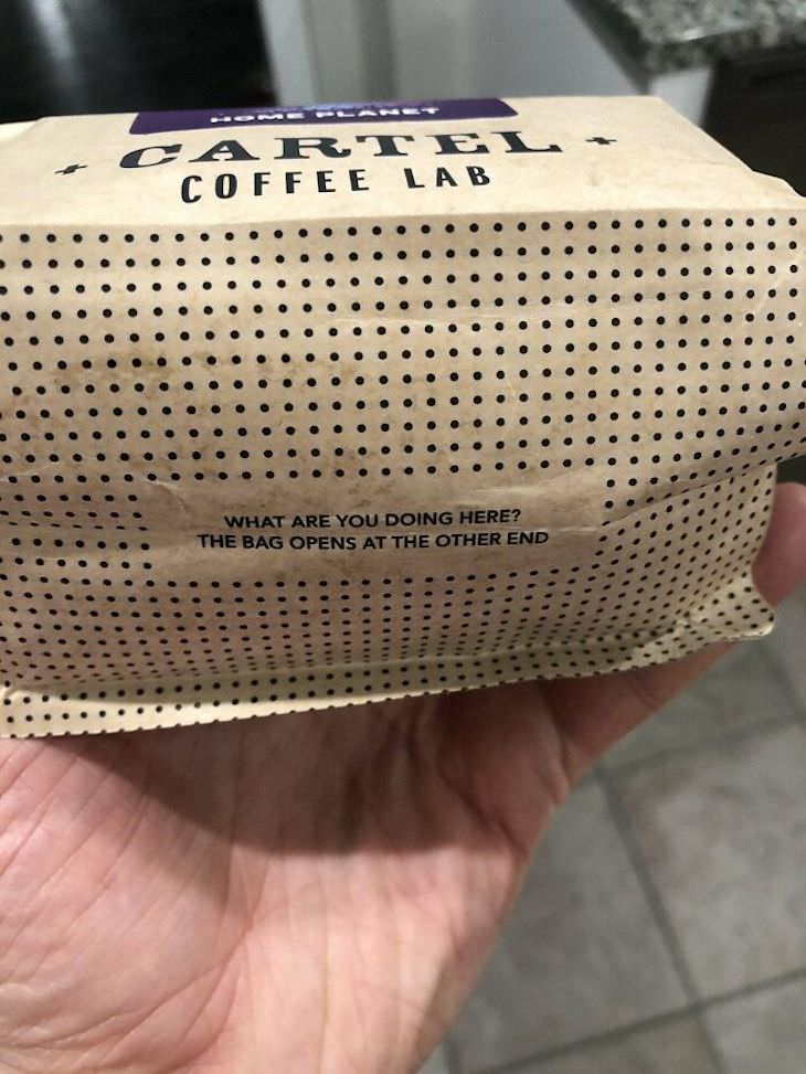 Cool Hidden Details Found in Everyday Objects coffee bag