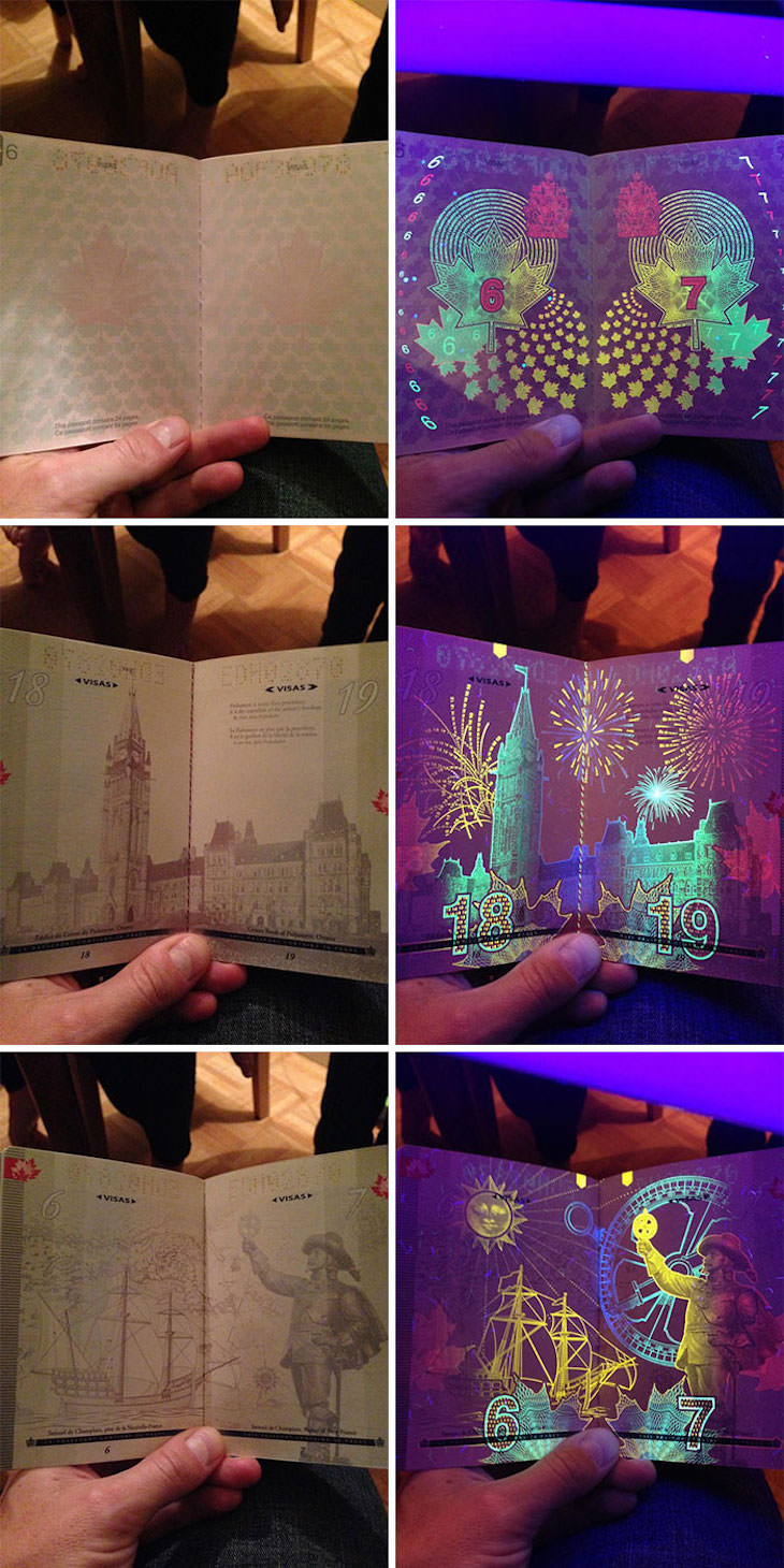 Cool Hidden Details Found in Everyday Objects Canadian passport