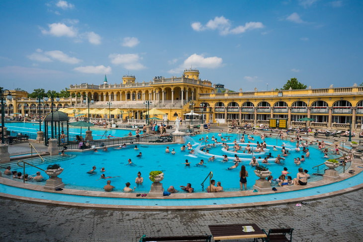 Beautiful Hot Springs Szechenyi Spa Baths, Hungary