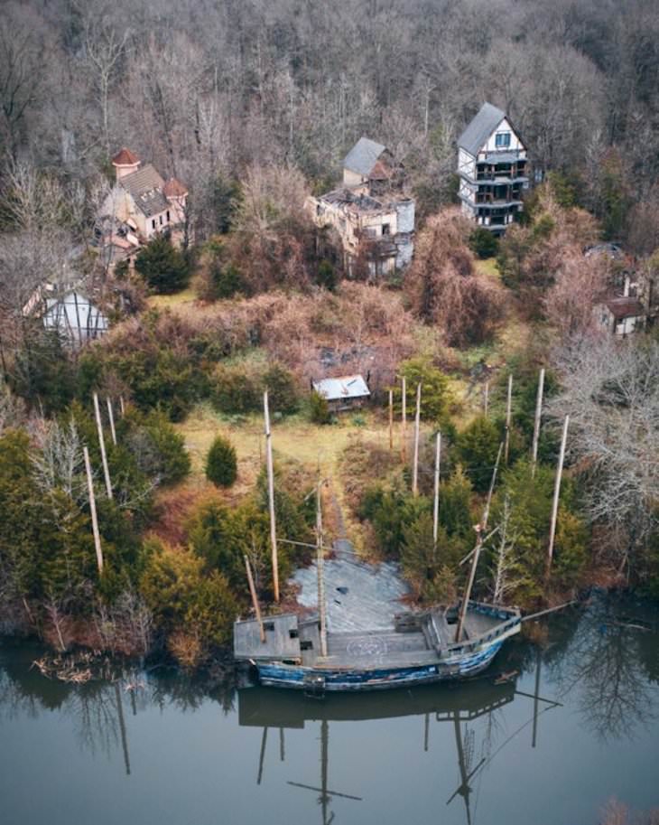 Beautiful Abandoned Structures Reclaimed by Nature, Abandoned Renaissance Fair, Virginia USA