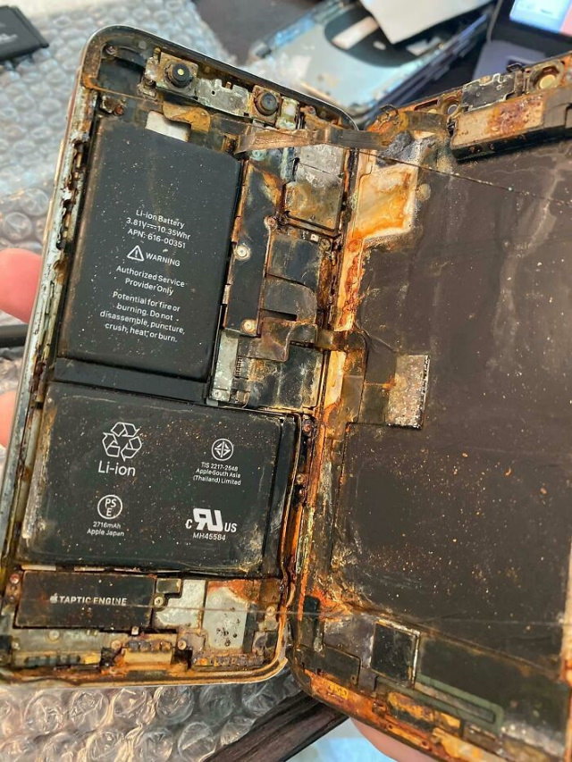 electronics and tech fails water damage phone