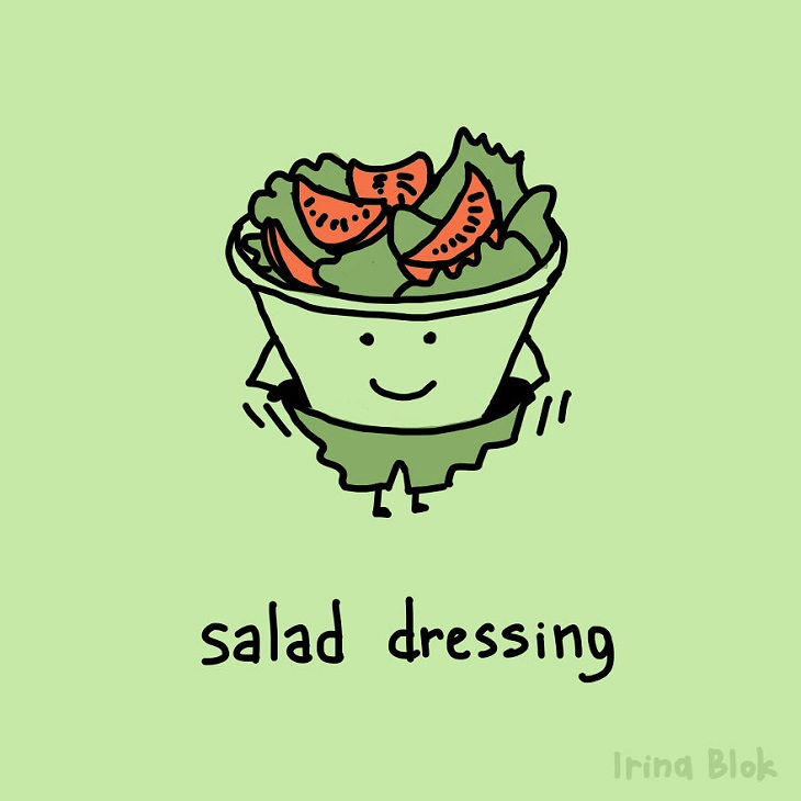  Illustrated Puns, salad