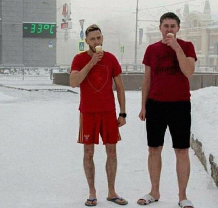 Winter Season Russia, ice-cream
