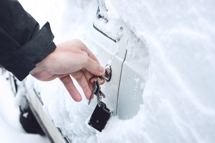 Winter Car Tricks Frozen car lock