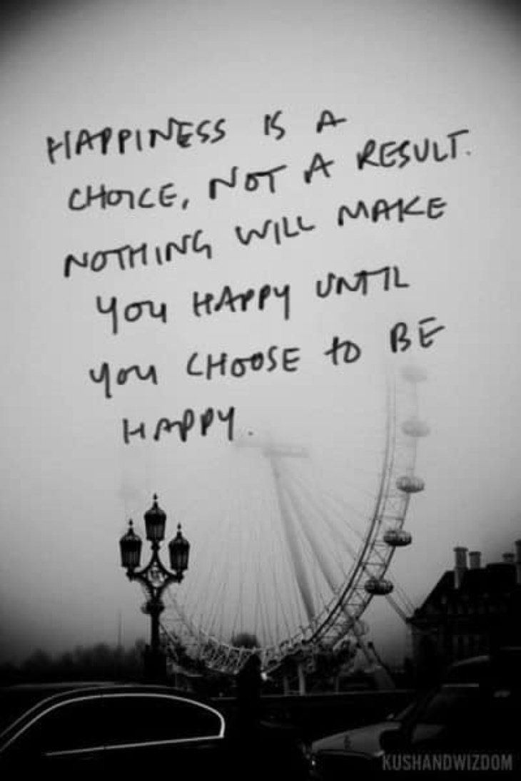 Words of Inspiration happiness is a choice