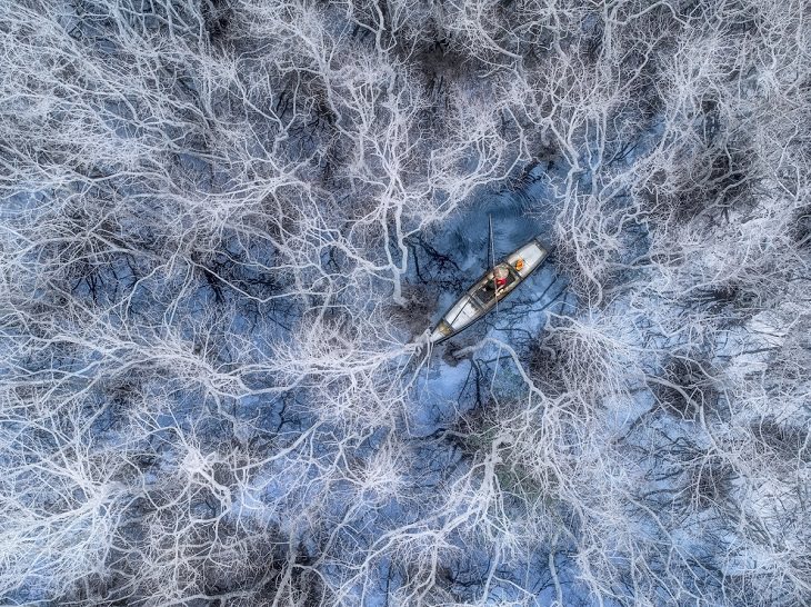 2021 Drone Photo Awards, Fishing in Mangrove Forest