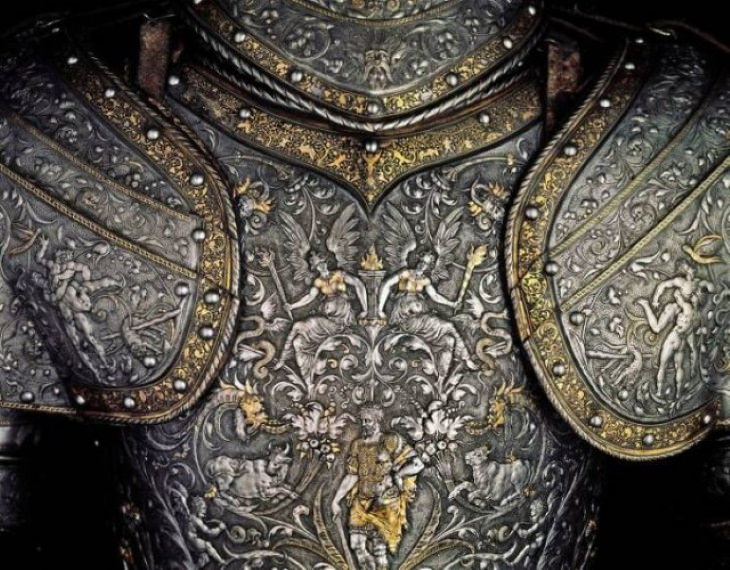 Historical Artifacts Hercules armor of Emperor Maximilian II of Austria (1555)