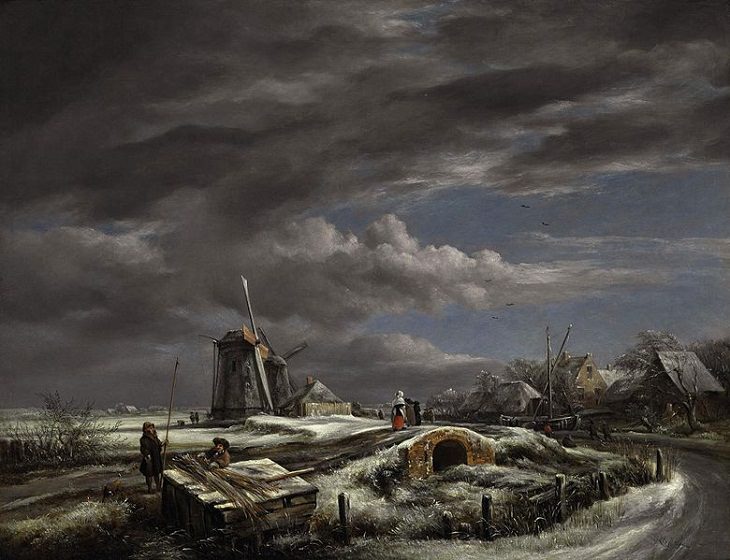 John Constable Paintings, winter landscape