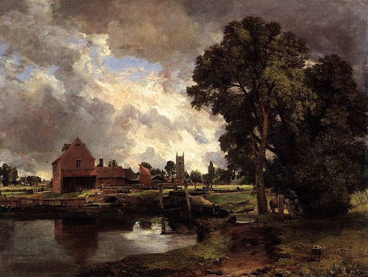John Constable Paintings, Dedham Lock and Mill