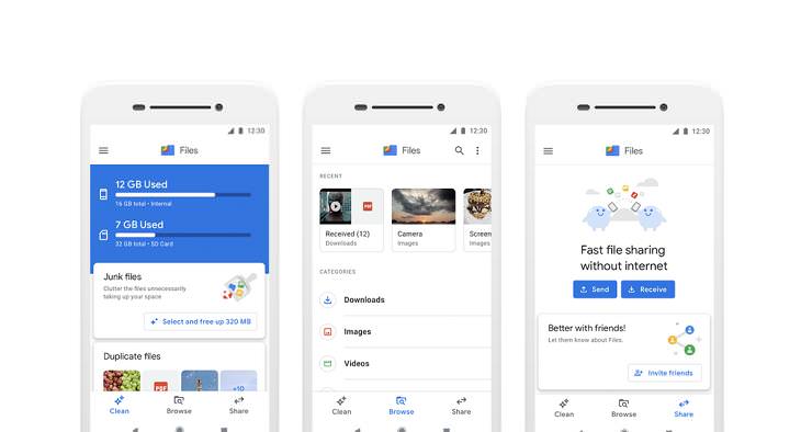 Phone Cleaner Apps, Files by Google