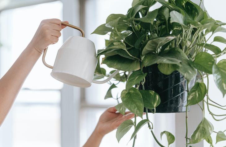 Plant Leaves Curling Up watering plants