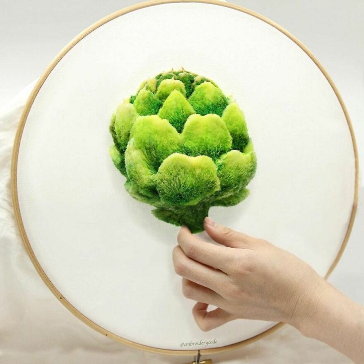 3D Food Embroidery,  vegetable