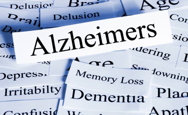 Alzheimer's written on paper notes 