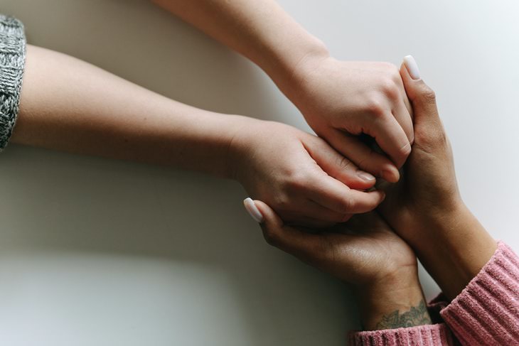 Flaxseed Oil holding hands