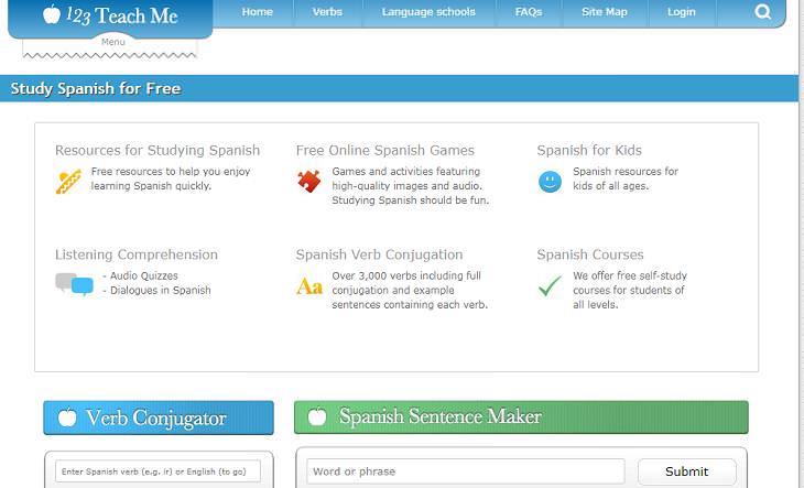 Language-Learning Websites, 123 Teach Me