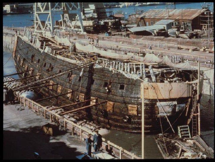 Rare Vintage Photos, Warship 'Vasa' 
