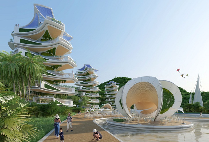 Futuristic Eco-Friendly Resort, hotel premises