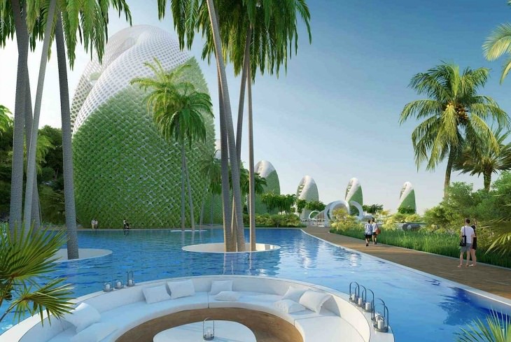 Futuristic Eco-Friendly Resort, pool