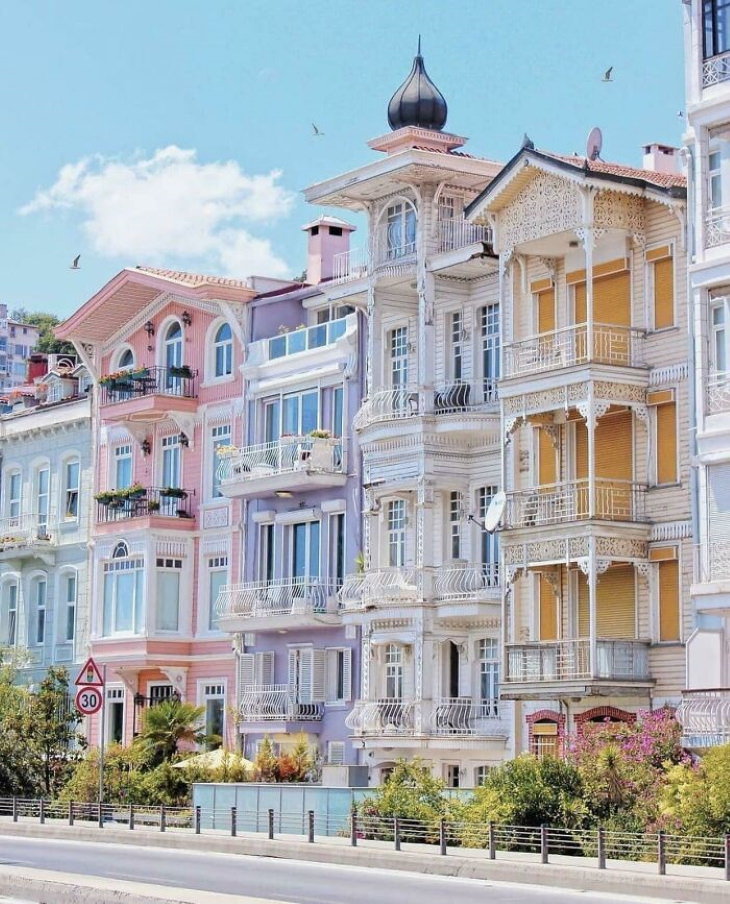 Pretty Buildings Arnavutköy historic neighborhood 
