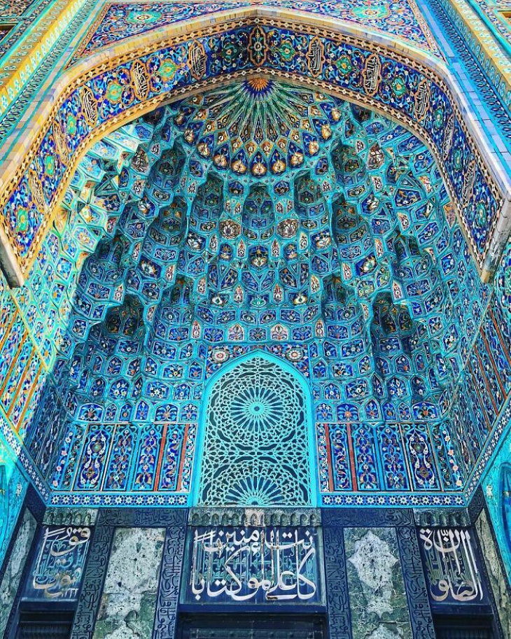 Pretty Buildings entrance gate of the St. Petersburg Mosque in Russia