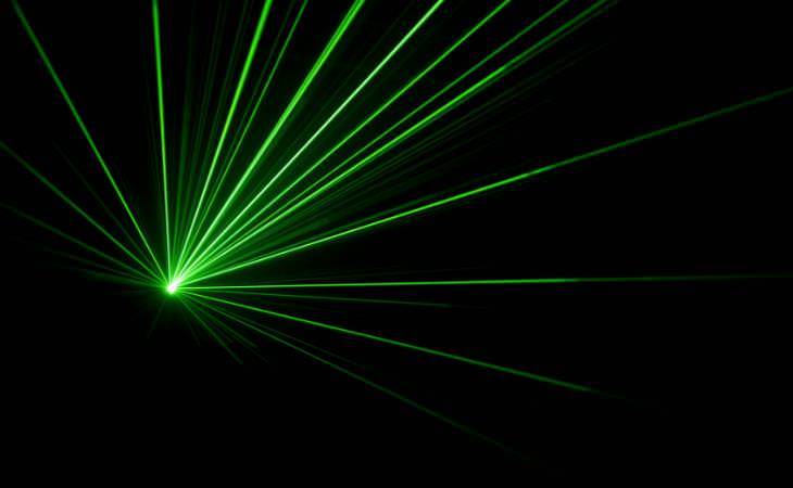 green laser beams 