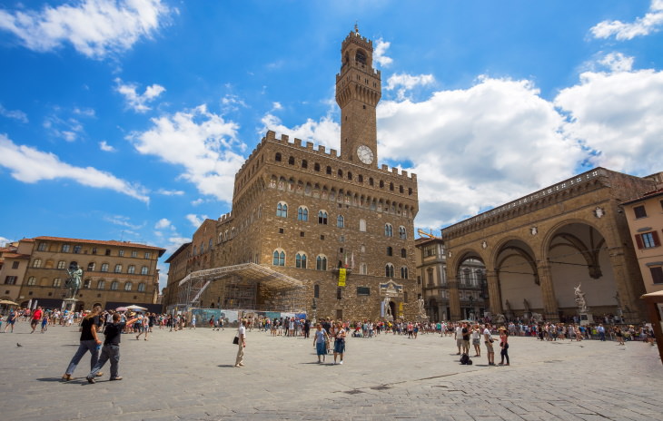 Renaissance Buildings Palazzo Vecchio - Florence, Italy