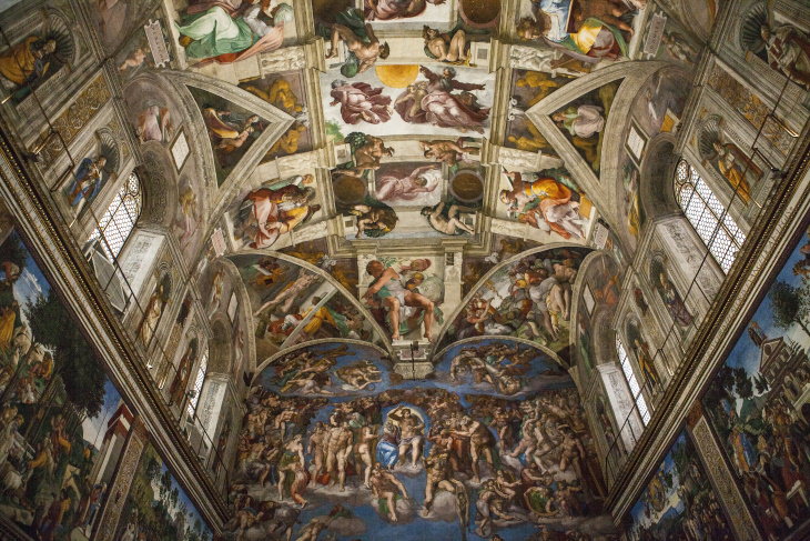 Renaissance Buildings The Sistine Chapel -  Vatican City ceiling
