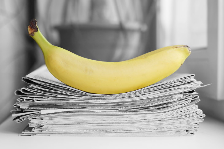 Newspapers Uses banana on newspapers