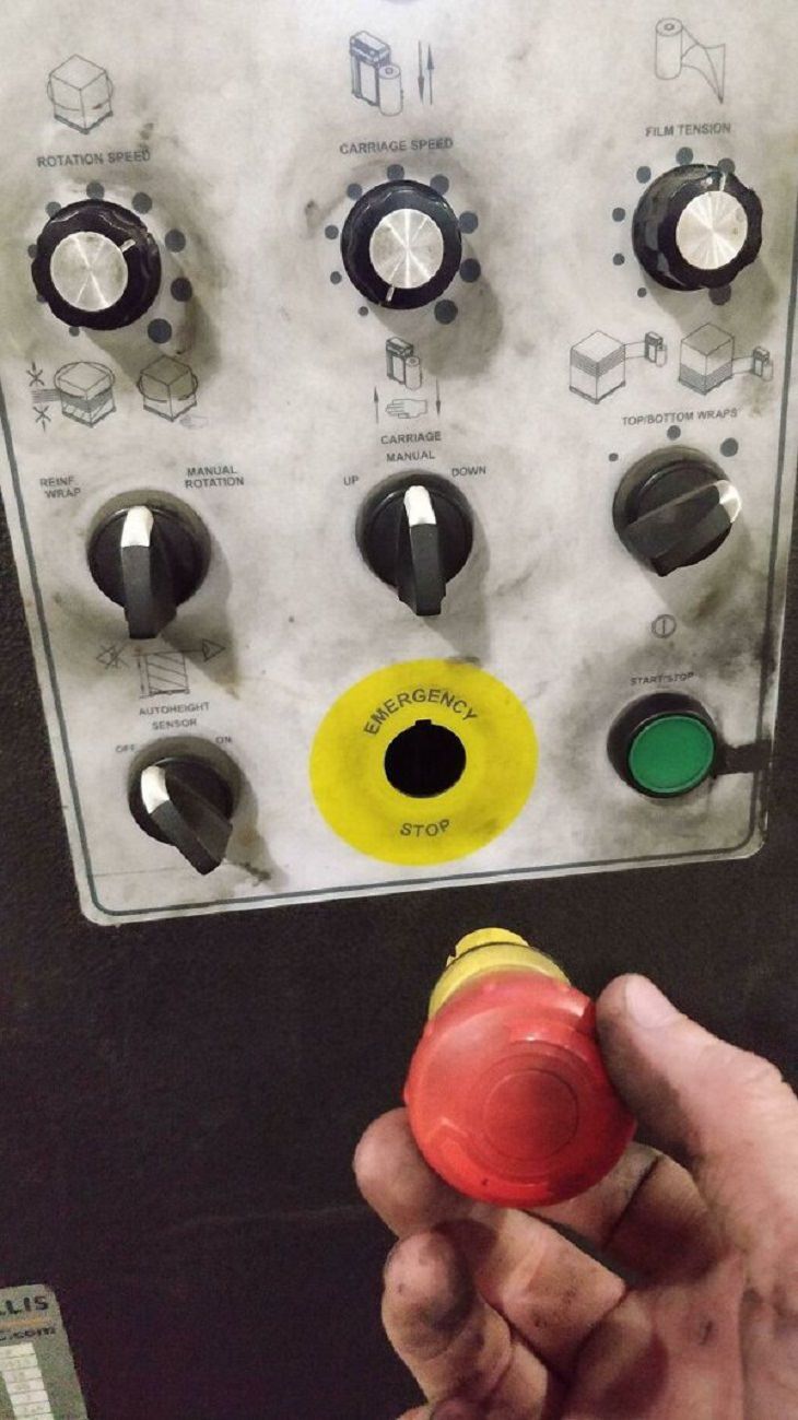 Safety Fails, emergency button