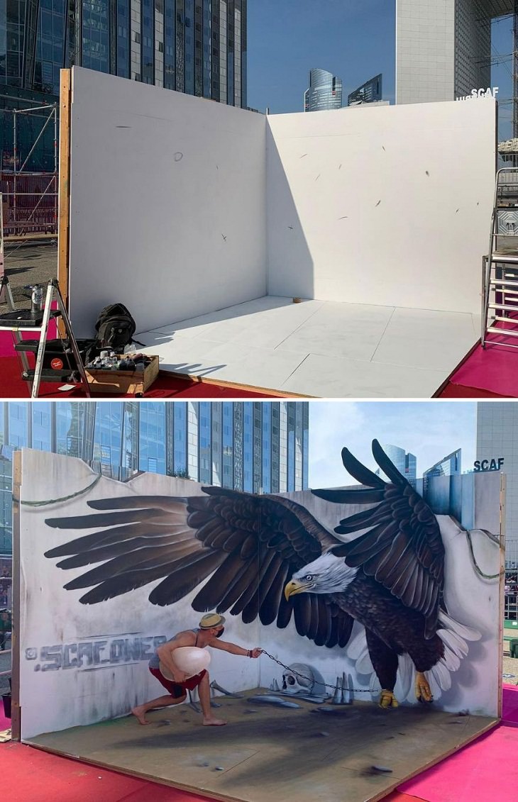 3D Graffiti Illusions, eagle