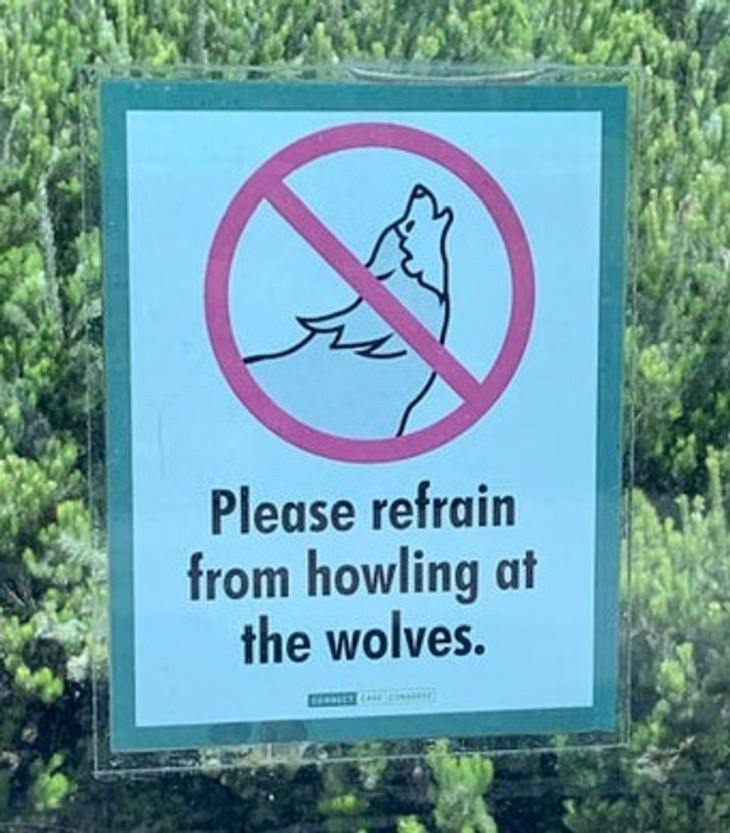 Weird & Wacky Signs, wolves