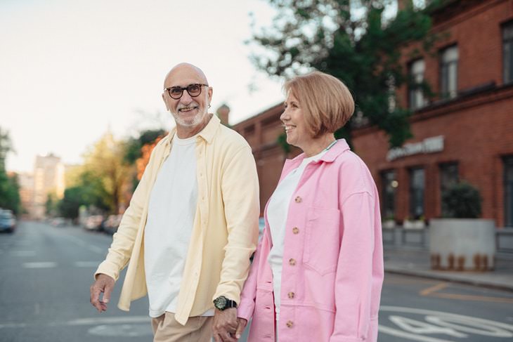 Walking Routine For Seniors senior couple walking in neighborhood