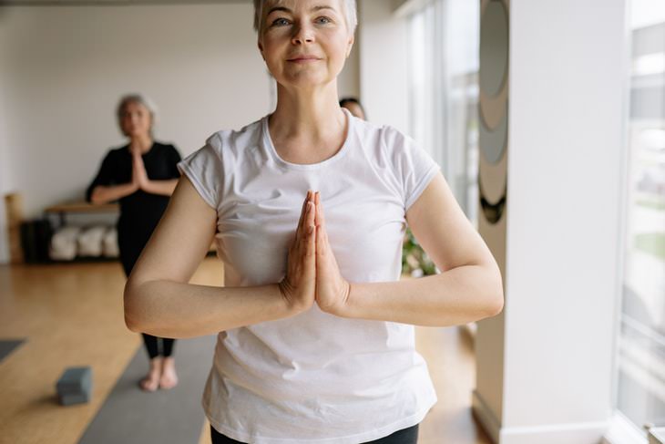 Ministroke (TIA) woman exercising