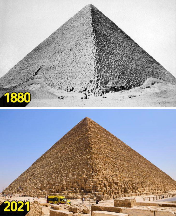 Then and Now Tourist Destinations The Great Pyramid of Giza