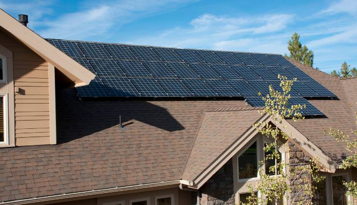 Solar Panels on home 