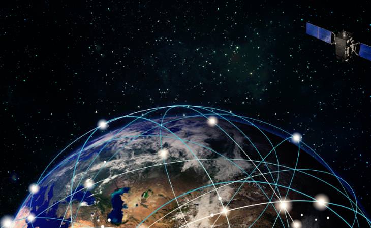Satellite global internet web
