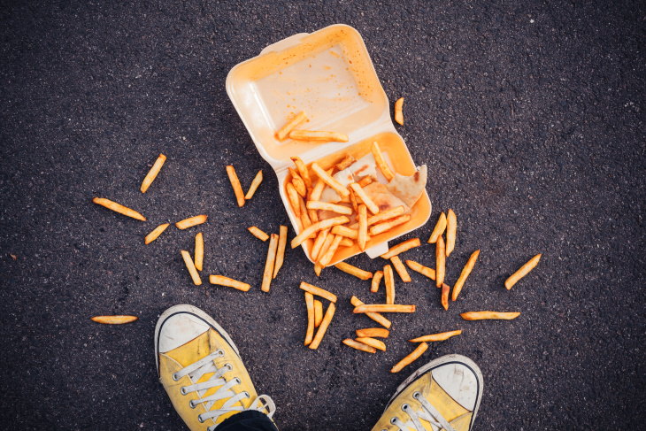 5-Second Rule fries on concrete floor